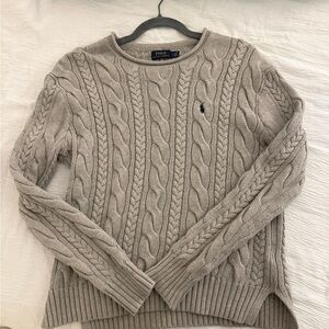 Ralph Lauren Beige Cable Knit Sweater